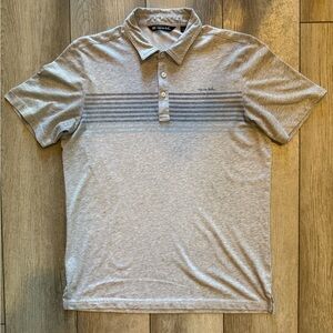 Travis Mathew Men’s Large Gray Polo Shirt Casual Cotton Blend
